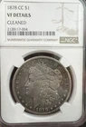 1878-CC $1 Morgan Silver Dollar NGC VF Details Cleaned
