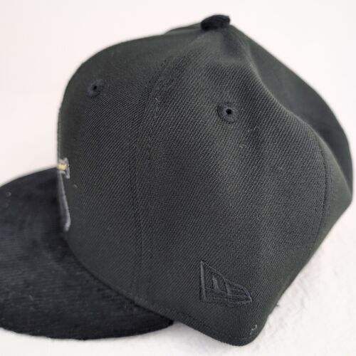 CAPPELLO ADERENTE NEW ERA 5950 59FIFTY ST LOUIS CARDINALS NERO ORO VELLUTO A COSTE 7-1/8 - Foto 4 di 5