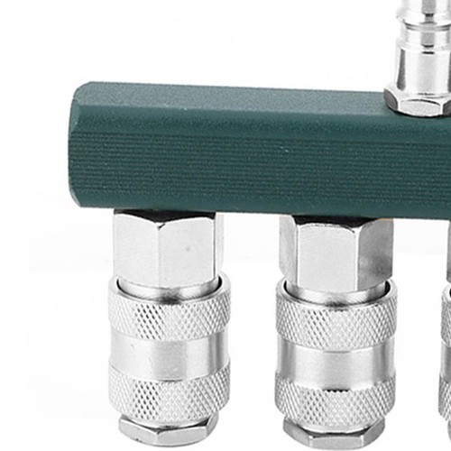 Air Hose Coupler Smooth Surface 4 Way Quick Connector For Tool Operations NEW - Picture 17 of 24