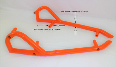 side nerf bars rock sliders tree kickers Orange fits 2014-21 Polaris RZR1000 900