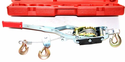 4 Ton Hand Winch Puller + Case 3 Hooks Comealong Hand Winches 4WD Multi Purpose - Picture 2 of 4