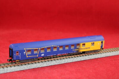 Minitrix 15737-02 CD Y-Sleeping Car with Beading in Blue/Yellow/NEW