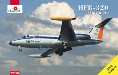 HFB-320 Hansa Jet, Lufthansa Airplane Scale 1/72 Plastic model kit AMODEL 72328 