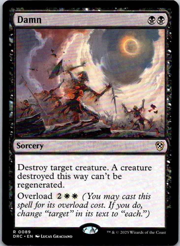 Magic the Gathering Damn Aetherdrift Commander MTG Card Free Shipping