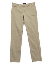 Banana Republic Womens Skinny Slim Pants Beige Stretch Mid Rise Flat Front 6L