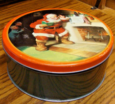 1985 Coca-Cola Tin Made In USA (Painted)+ 2 Christmas Ornaments~Bell/Dove X13