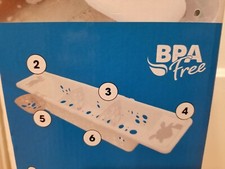 Bath Tub Toy Organizer Basket Adjustable White Storage Caddy Kids Baby Holder