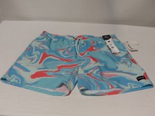 Hurley MENS SIZE XL Volley Beach Shorts TEAL Drawstring Quick Dry Elastic Waist