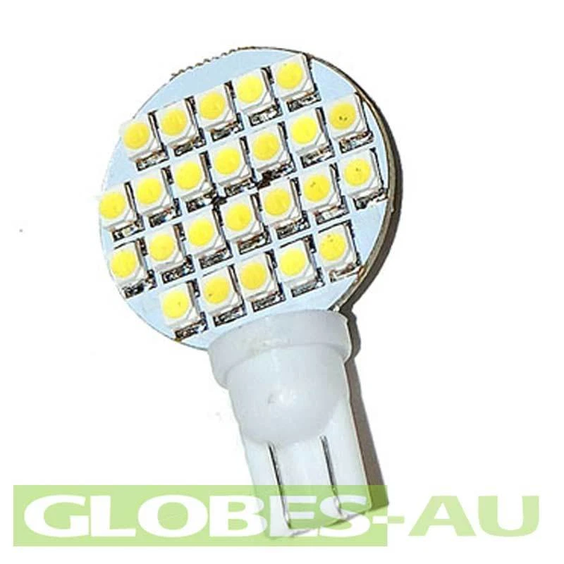 2x 12V LED T10 WARM WHITE 24 SMD Lamp Bulb Light Wedge Globe Low Garden Jayco - Image 2 of 2