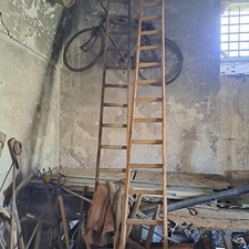 Scala scaletta a pioli artigianale in legno  nuova produzione pioli in faggio