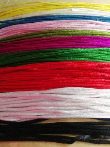 50 metri passamaneria cordino raso elegante 10 colori per 5m 2,5mm bianco nero nuovo - Foto 3 di 7