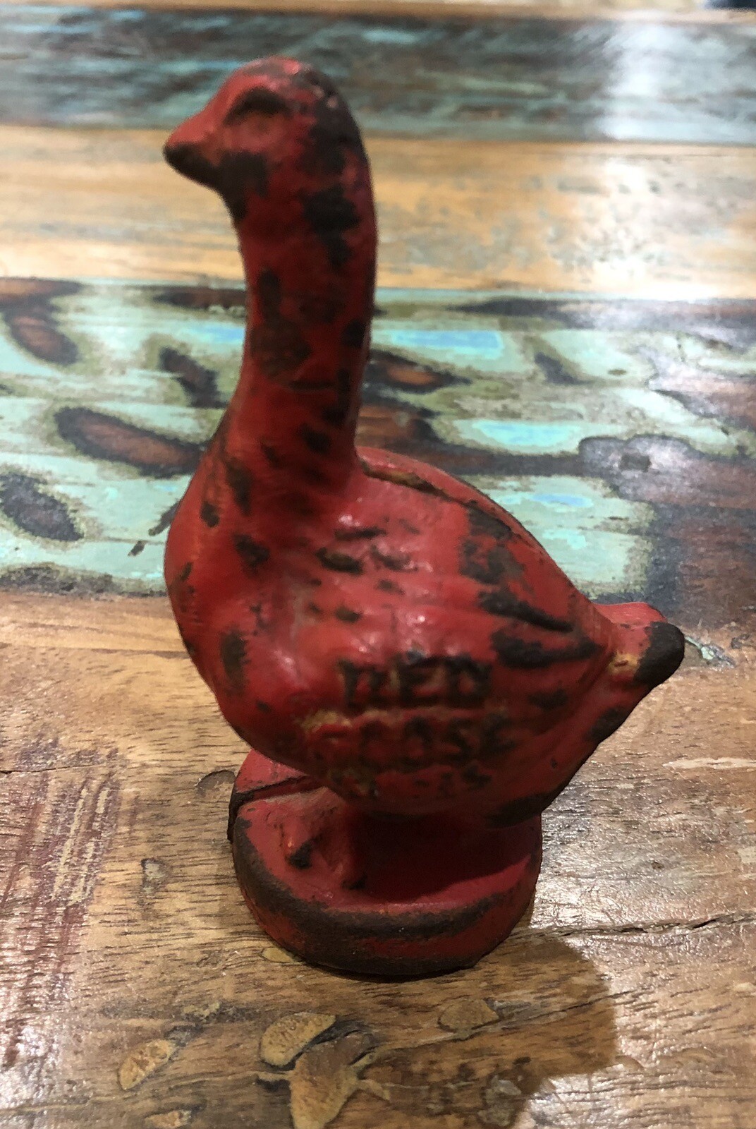 Vintage Red Goose Shoes Cast Iron Still Bank eBay