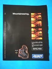 RITAGLIO DI GIORNALE PUBBLICITA' DOLOMITE SCARPE TREKKING DA COLLEZIONE - (141)