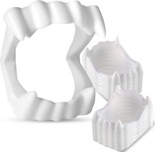 Vampire Teeth for Kids, White Fake Fangs for Costume, Dress-Up, Pretend Play, 12