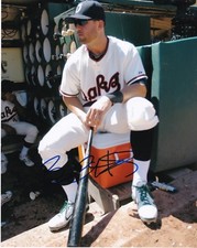 BRANDON HICKS  OAKLAND A'S  ACTION SIGNED 8x10