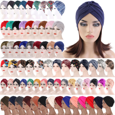 Muslim Women Hijabs Chemo Cap Turban Hair Loss Bonnet Headwear Wrap Head Cover