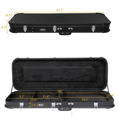 MCH Square Hard Case Protective Sleeve Fit ST TL Burning fire 170Electric Guitar