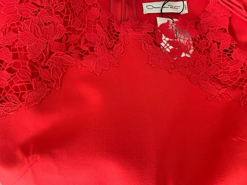 NWT Oscar de la Renta Gardenia Lace Sleeveless Shift Dress Size 2 US - Picture 7 of 10