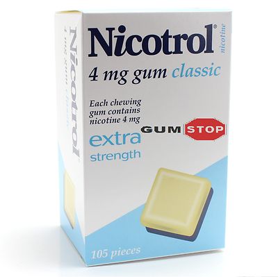 Nicotrol Nicotine Gum 4 mg Classic Flavor (420 Pieces, 4 Boxes) NEW 08/2027