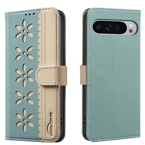Splice Leather Flower Card Wallet Cover Case For Google Pixel 8A 9A 8 9 Pro XL - 第 6/23 張圖片