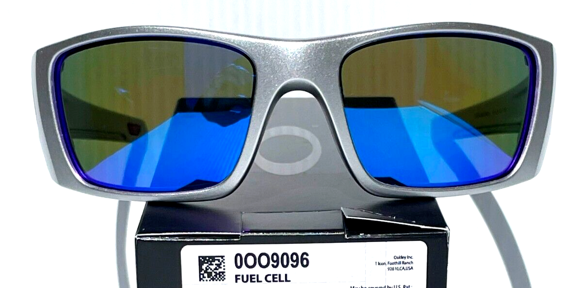 NEW Oakley FUEL CELL X-Silver POLARIZED Galaxy Blue Lens Sunglass