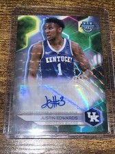 JUSTIN EDWARDS 2023-24 Bowman's Best University White Refractor Auto 3/5 #B23-JE