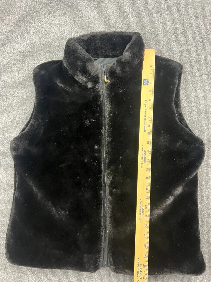 Obermeyer Signature Reversible Vest Women's M Black Fur Lined Pockets Thermolite - Image 3 of 4