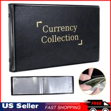 40 Sheets Currency Page Paper Money Album Banknote Storage Collection Display