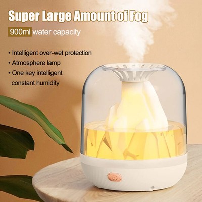 Aroma Humidifier Essential Oil Diffuser Volcano Ultrasonic Air LED Aromatherapy