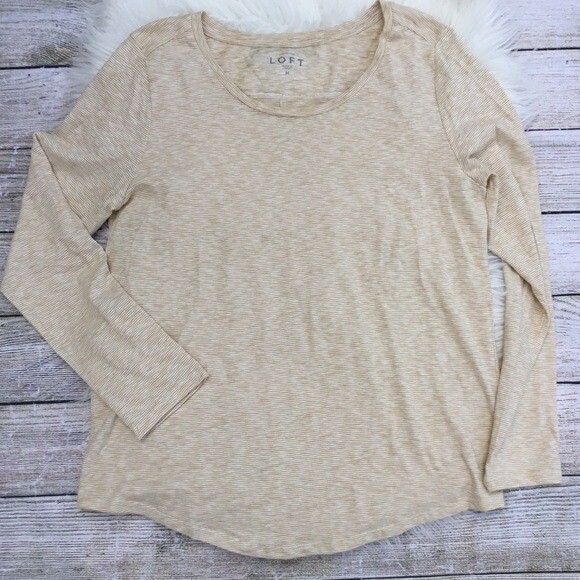 LOFT Basic Striped Long Sleeve Tee - image 1