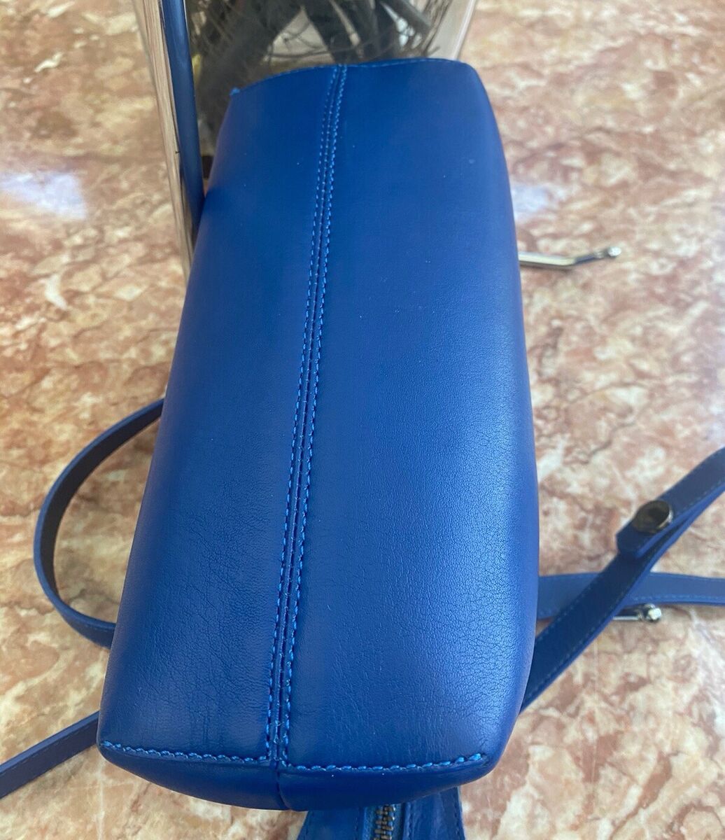 FENDI BLUE CRYSTAL EMBELLISHED LEATHER MINI BY THE WAY FENDI BLUE CRYSTAL EMBELLISHED LEATHER MINI BY THE WAY