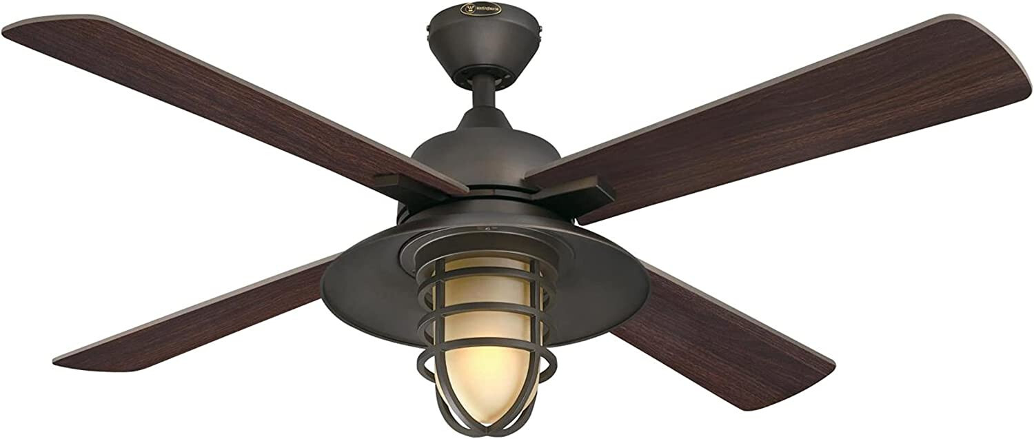 Westinghouse Porto 52 Inch 4 Blade LED Ceiling Fan in Black Bronze with Remote