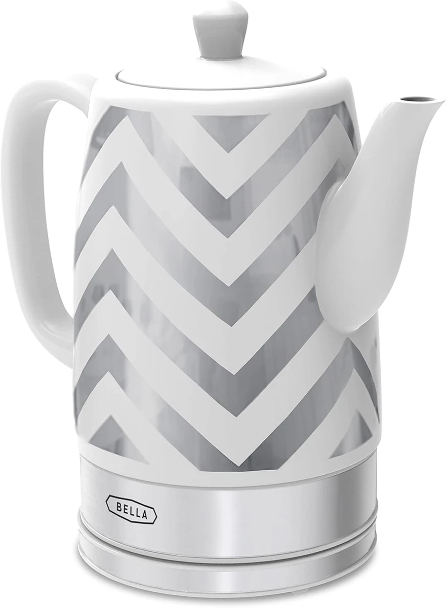 City to Cottage® Teiera Grande con Coperchio e Manico da 1,7l|4-6 Tazze di tè o tisana | Realizzata e Dipinta a Mano in Ceramica | Fantasia a Righe Blu Scuro