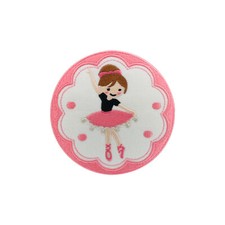 Ballerina Dancer Ballet Iron On / Sew On Embroidered Patch - 3.38" x 3.38"