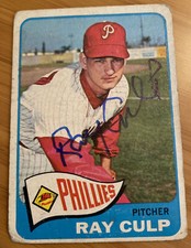 1965 Topps #505 Ray Culp Autograph Signed Baseball Card Philadelphia Phillies