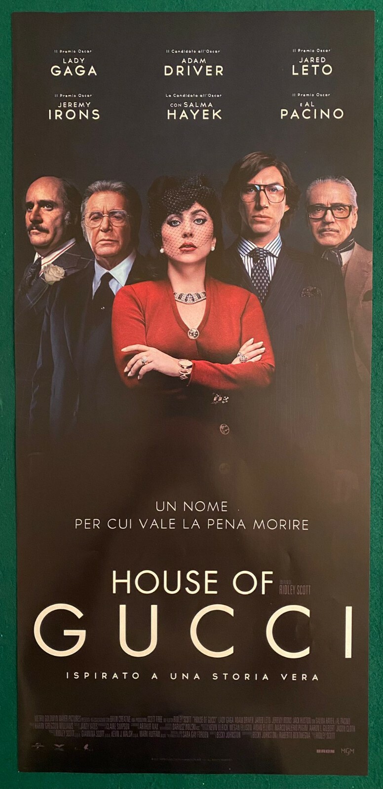 Locandina originale film House of Gucci (2021) - Regia di Ridley Scott