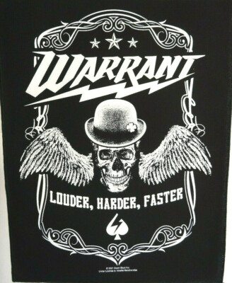 WARRANT RÜCKENAUFNÄHER BACKPATCH # 1 LOUDER HARDER FASTER 36x29cm