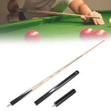 58" 2Pcs Pool Cue Stick Maple Billiard Cue Kit 11.5mm Tips 3/4 Jointed Home Bar