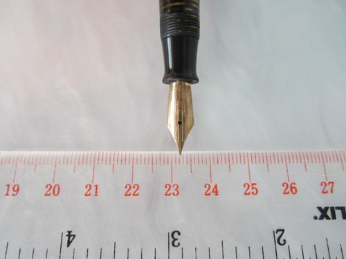 ANTIQUE 1930's PARKER VACUMATIC BLUE DIAMOND GOLDEN PEARL 18K NIB FOUNTAIN PEN - Picture 22 of 24