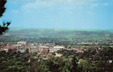 Fayetteville Arkansas Mount Sequoyah University Campus Skyline Vtg Postcard G26