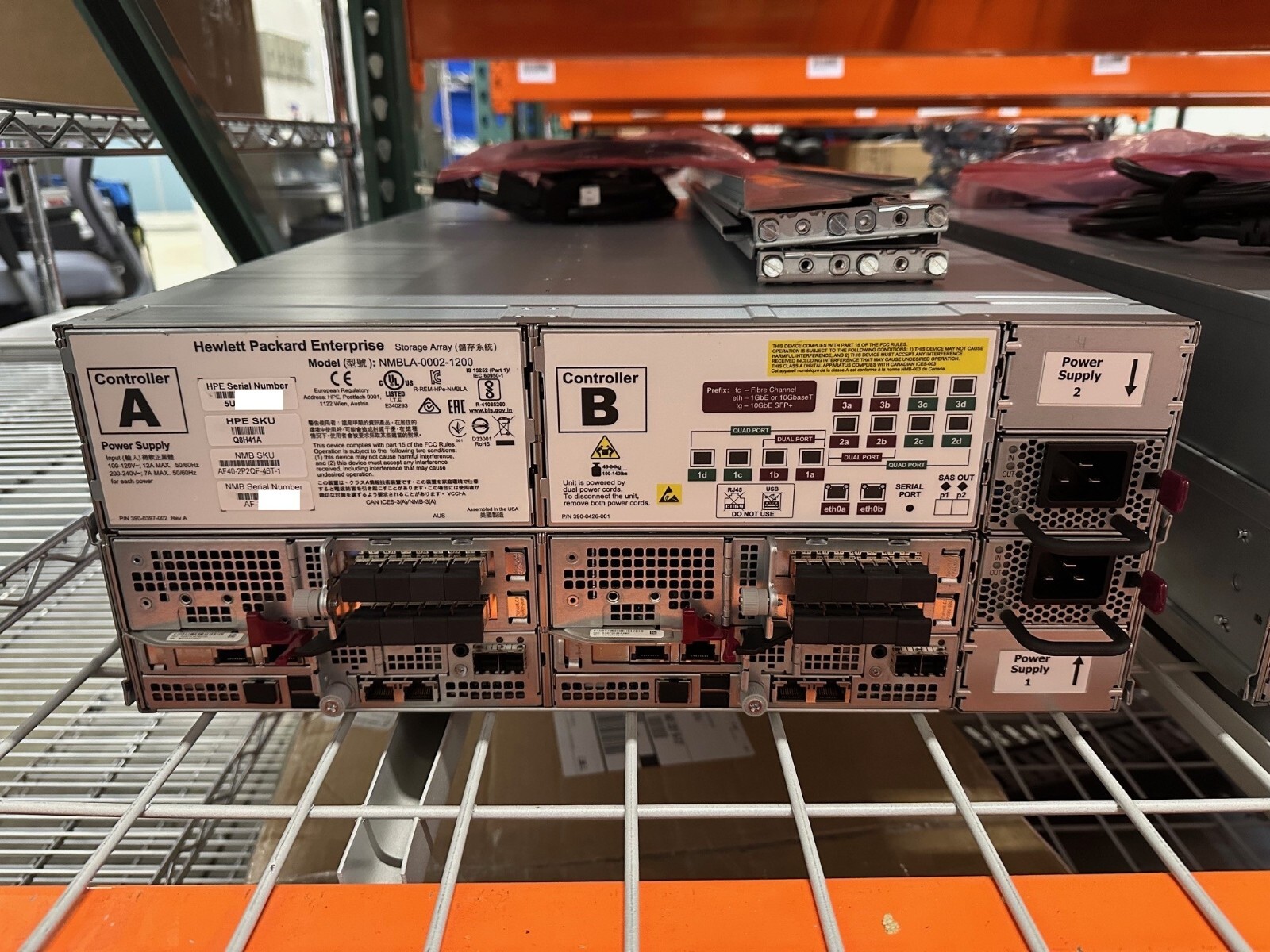 HPE Nimble AF40 All Flash iSCSI Storage Array SAN 92TB 48x 1.92TB SSD