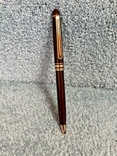 Colibri LE GRAND Burgundy & Gold Lacquer Ballpoint Pen