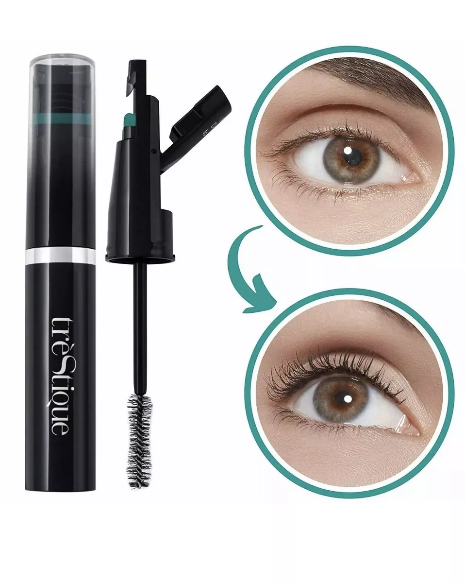 Trestique Good Vibes Black Mascara W Eyelash Curler NEW Separates and Lifts