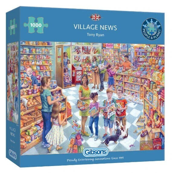 Gibsons Village News by Tony Ryan 1000 piece jigsaw puzzle