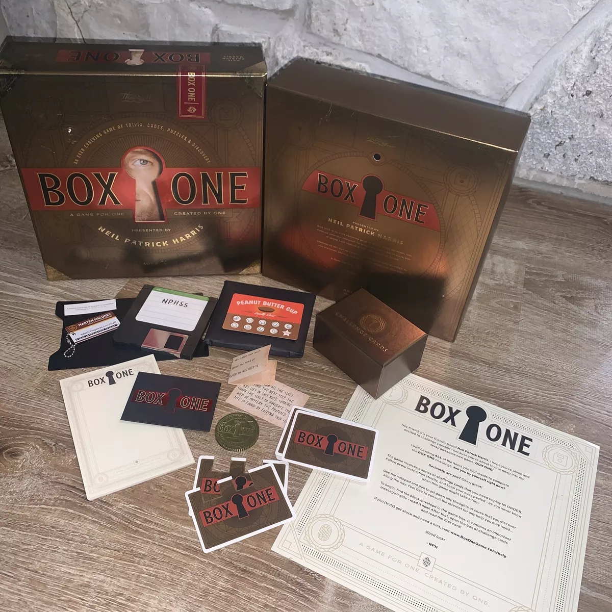 Box ONE Neil Patrick Harris Escape Room Strategy Game Theory II NO PEN No Stack