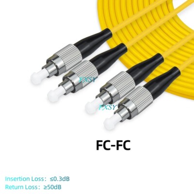 5Pcs 1m 2m 3m 5m 10m 15m FC/UPC to FC/UPC Duplex SM Fiber Optic Patch Cord LSZH