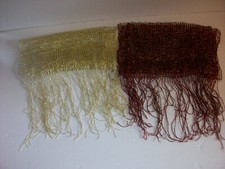 Glittery Mesh Open Weave Fashion Scarves - Set of 2