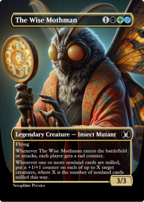 The Wise Mothman - High Quality Altered Art Custom Cards