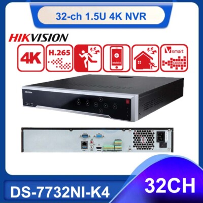 Original Hikvision 4K 32 Channel NVR 8MP 32CH 4SATA (No PoE) DS-7732NI-K4