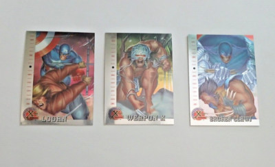Fleer Ultra X-Men: Wolverine Timeline - Lot of 3 Cards in Very Good Condition